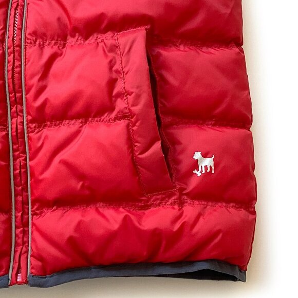 Mini Boden Boys Reversible Insulated Puffer Vest Size 9-10 140cm Red Navy Planes - Picture 8 of 12